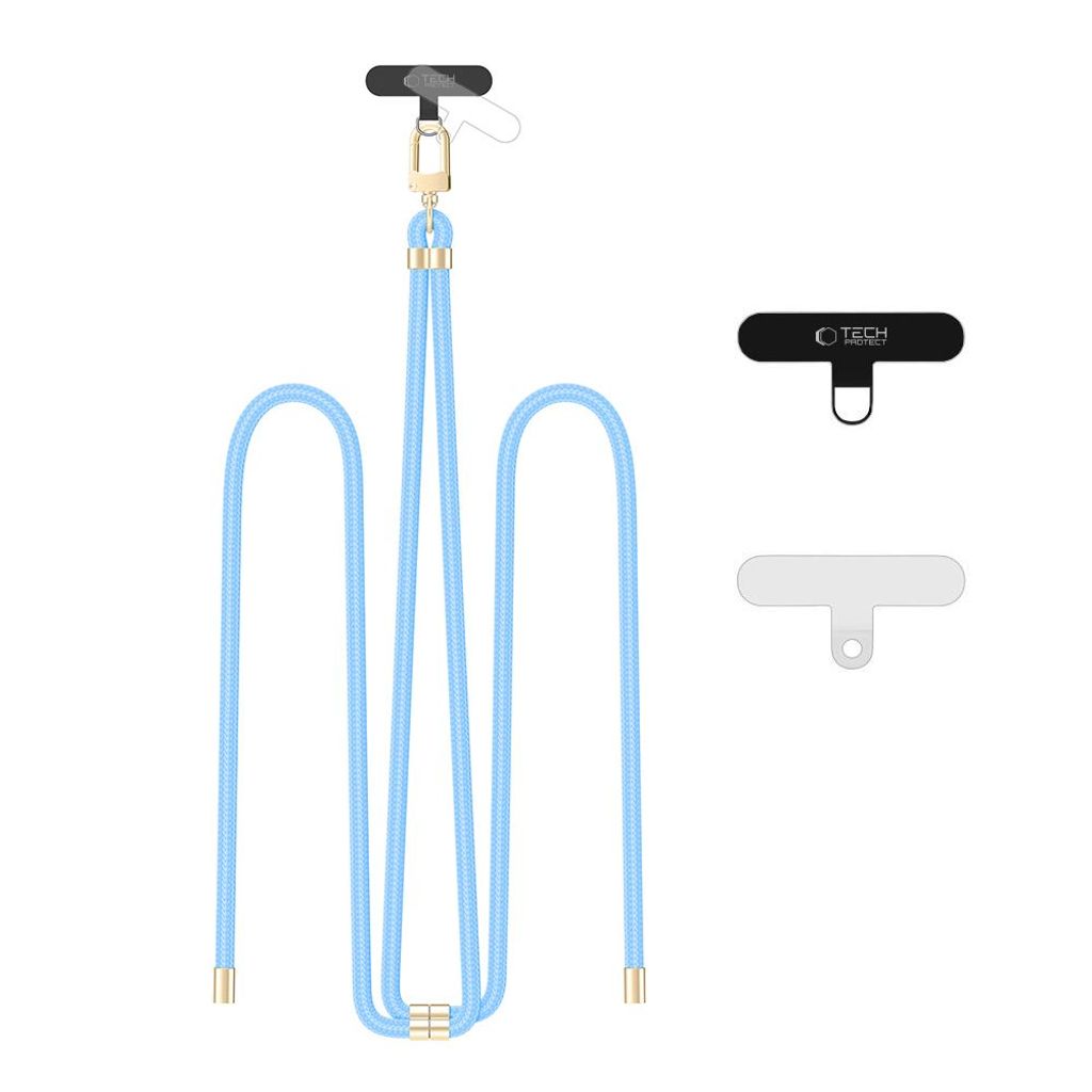 Tech-Protect C7S puhelinhihna – vaaleansininen/kulta