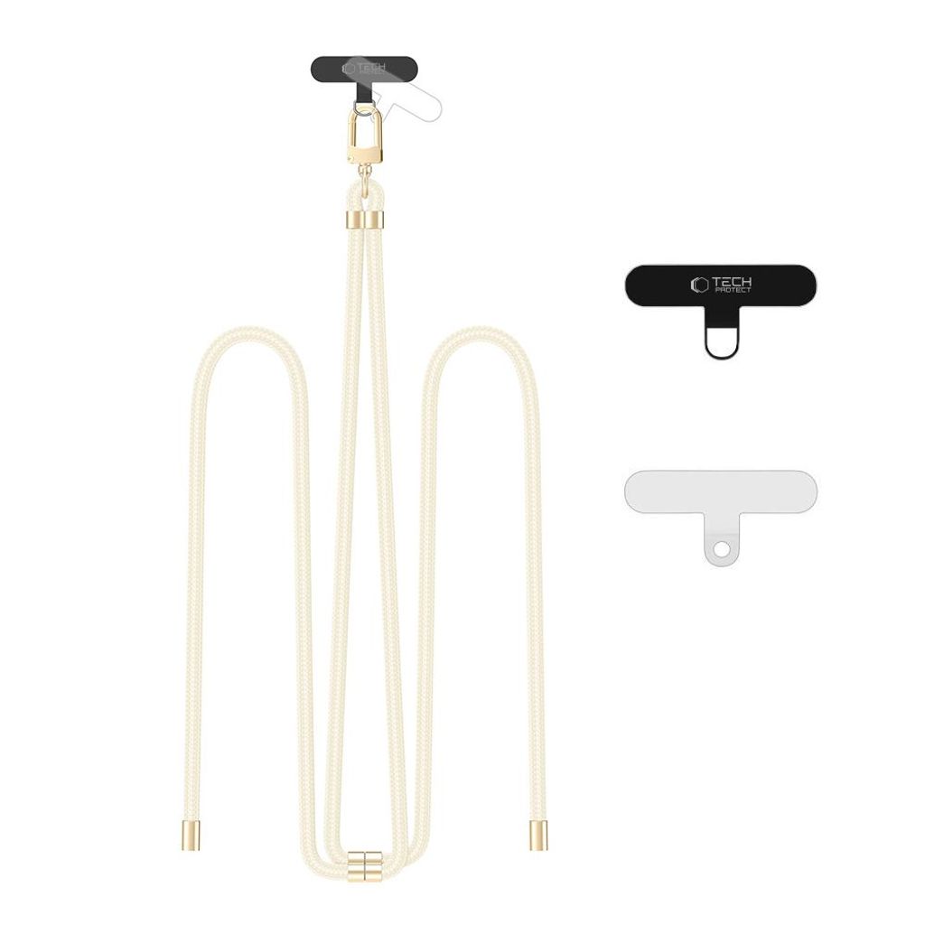 Tech-Protect C7S Puhelinhihna – Beige/Kulta