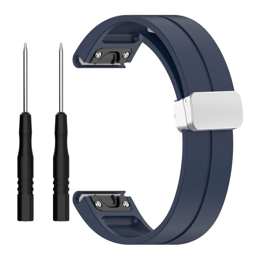 Garmin Fenix 7S and others silicone watch strap - Blue