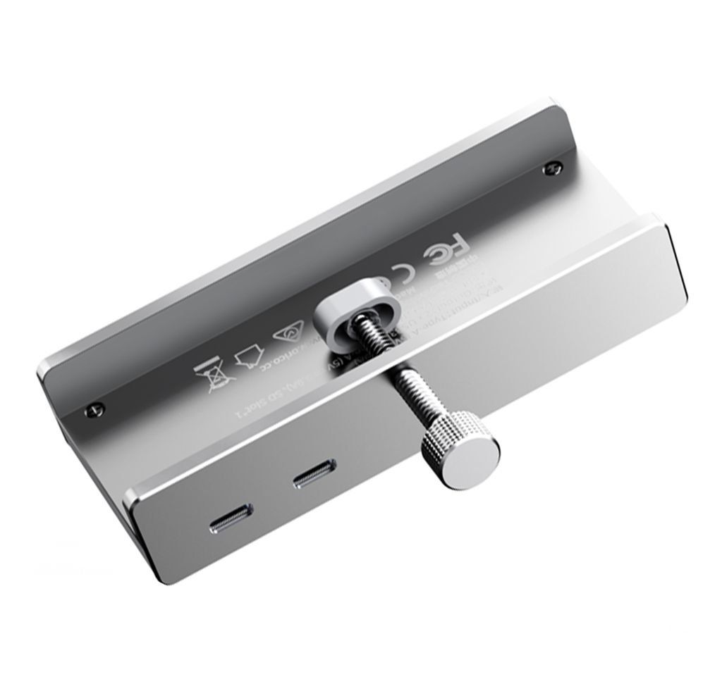 Orico MH5PMM clamp montert USB-hub med lyd, SD og kortleser - sort