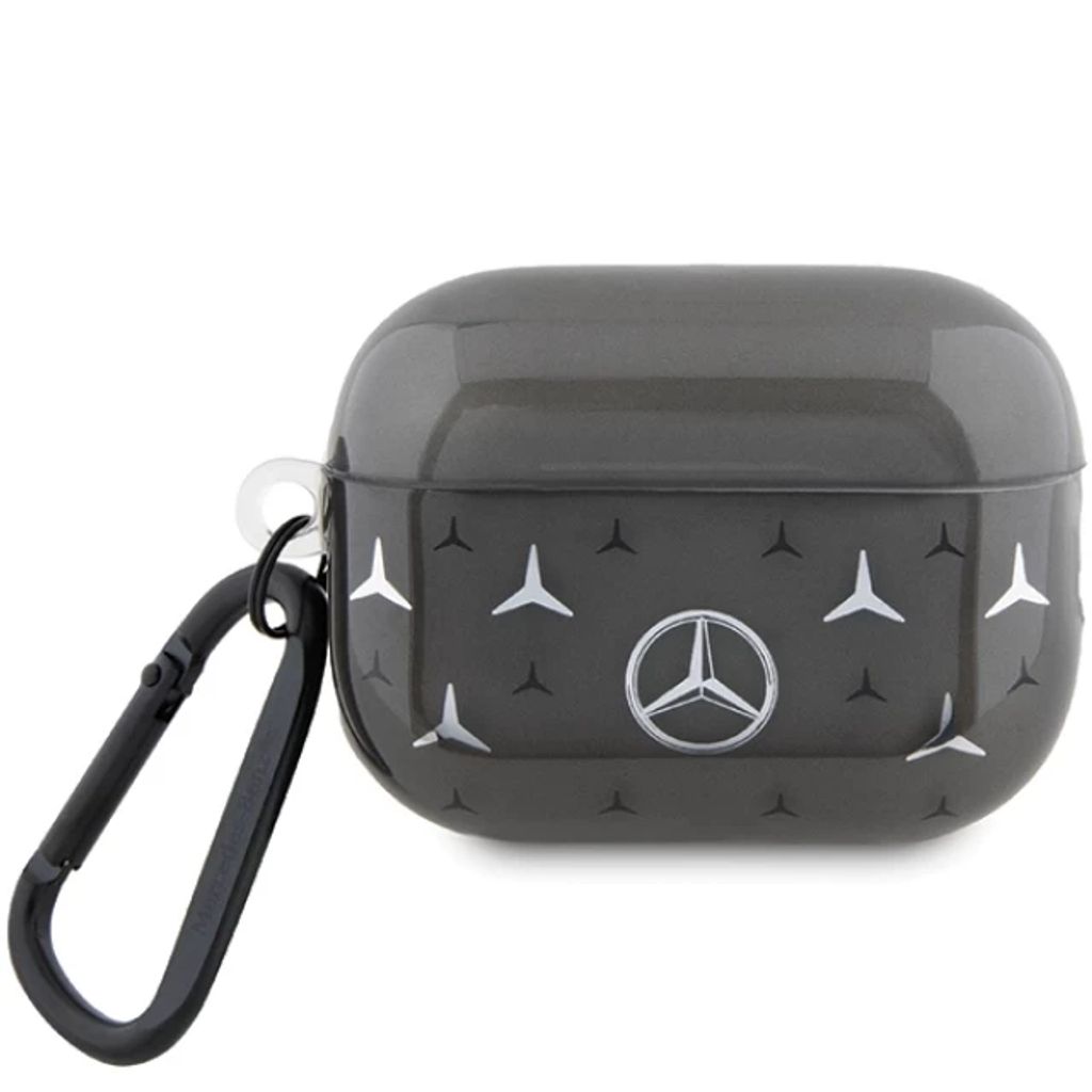 Mercedes-Benz AirPods Pro 2 Fodral med stort stjärnmönster – Svart
