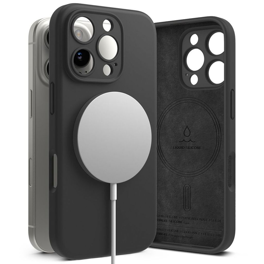 Ringke Silicone MagSafe Case for iPhone 16 Pro - Black