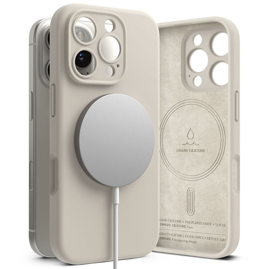 Ringke Silicone MagSafe Case for iPhone 16 Pro - Beige
