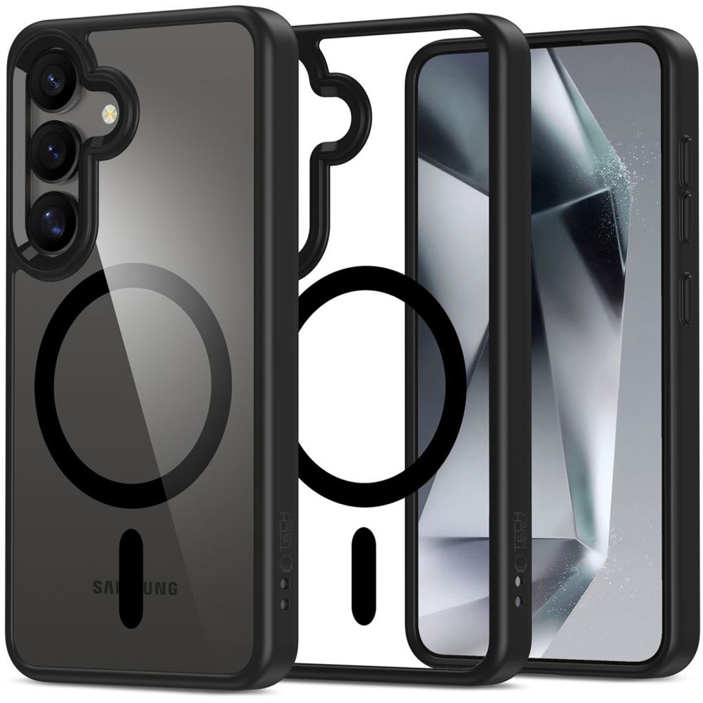 Tech-Protect MagMat MagSafe Skal till Samsung Galaxy S25 - Transparent Svart