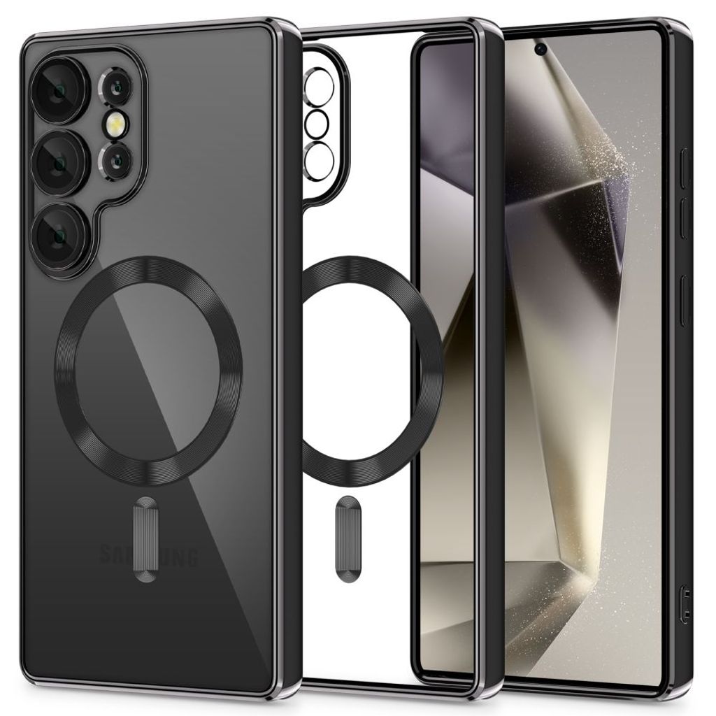 Tech-Protect MagFlex MagSafe Deksel til Samsung Galaxy S25 Ultra - Gjennomsiktig svart