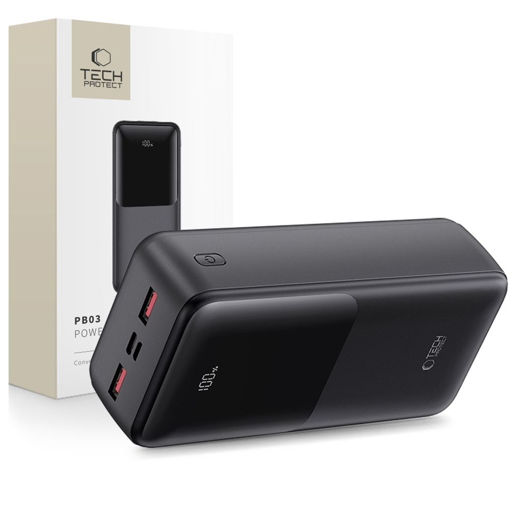Powerbank Tech-Protect PB03 30000mAh 22.5W - svart