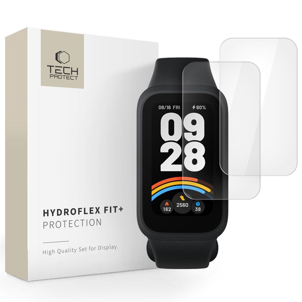 Tech-Protect Hydroflex Fit+ Skärmskydd Xiaomi Smart Band 9 Active, 2-pack