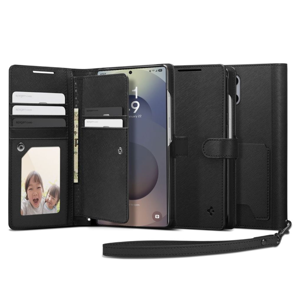 Spigen Wallet S Etui til Samsung Galaxy S25 Ultra - Sort