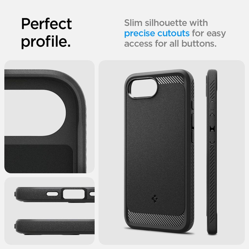 Spigen Rugged Armor MagSafe Kuori iPhone 16e - Musta