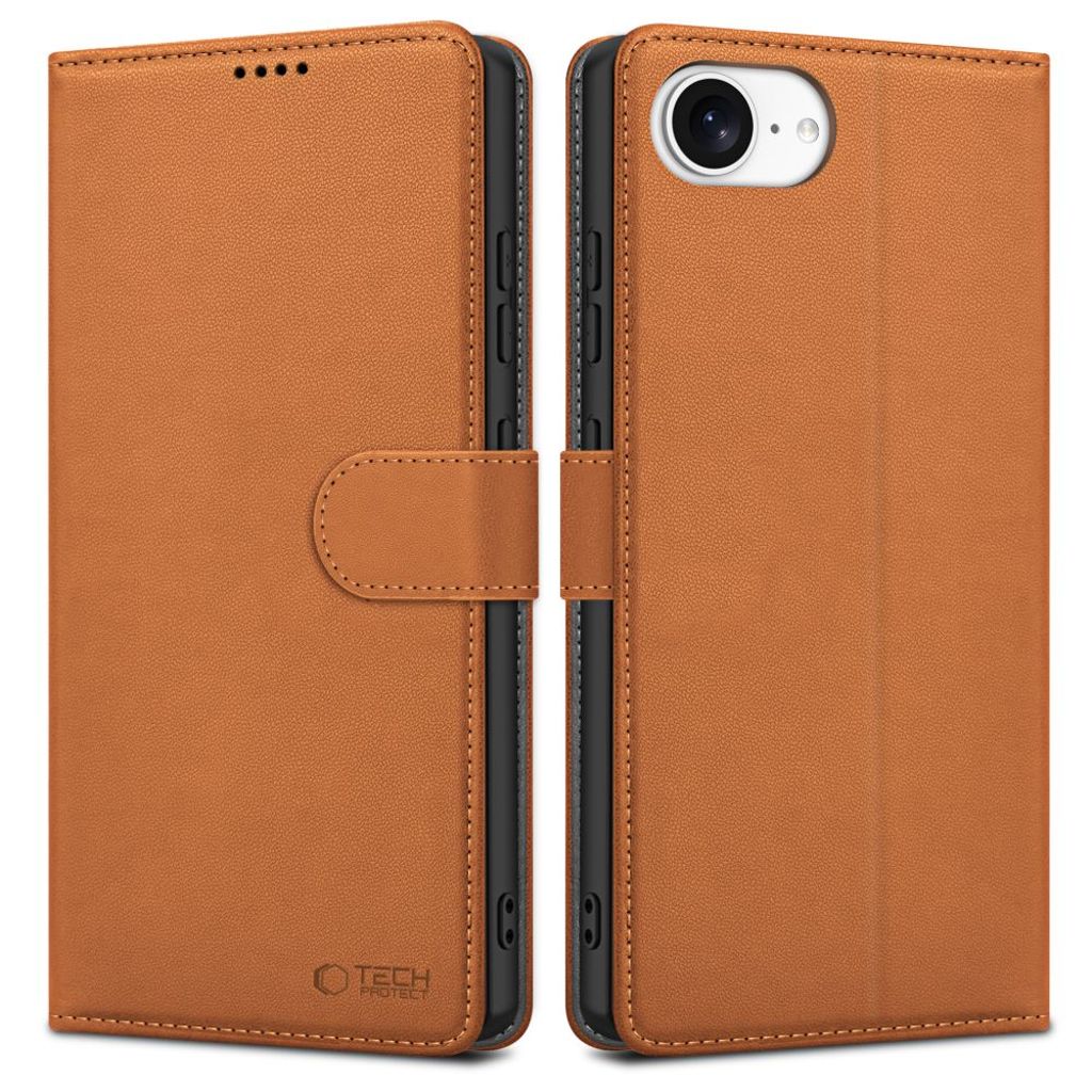 Tech-Protect Wallet Etui til iPhone 16e - Brun