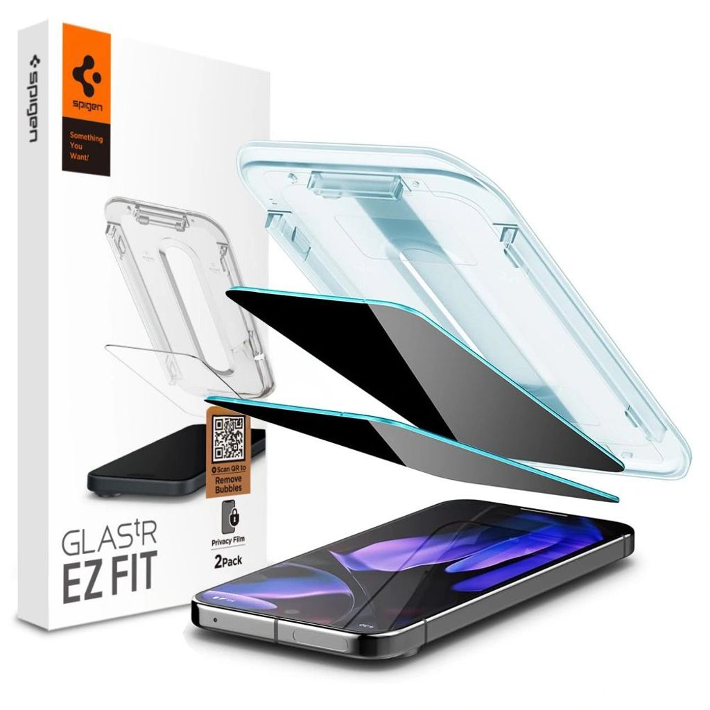 Spigen Glas.TR Ez Fit Privacy 2-pack Skjermbeskytter til Google Pixel 9 Pro XL