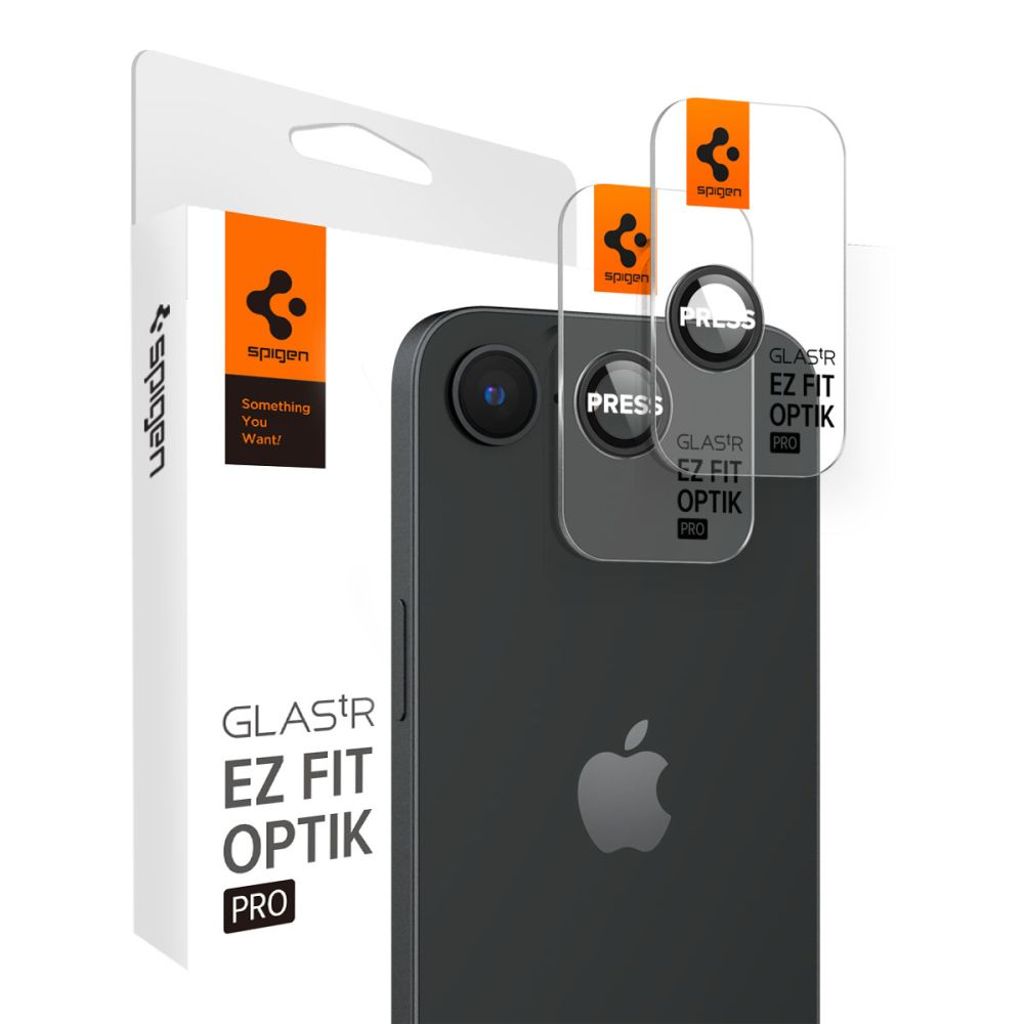 Spigen Optik Pro GLAS.TR "Ez Fit" 2-pack Linsebeskytter til iPhone 16e