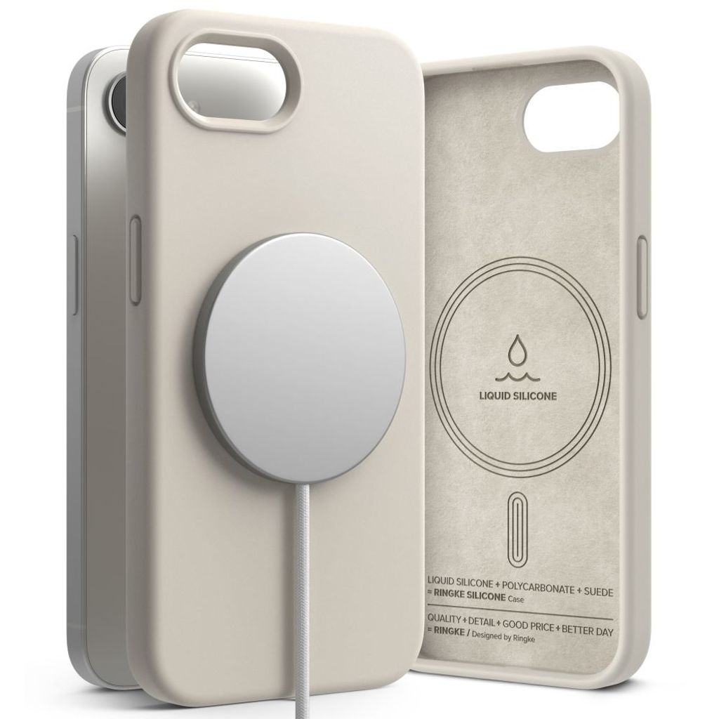 Ringke Silicone Magsafe Deksel til iPhone 16e - Beige