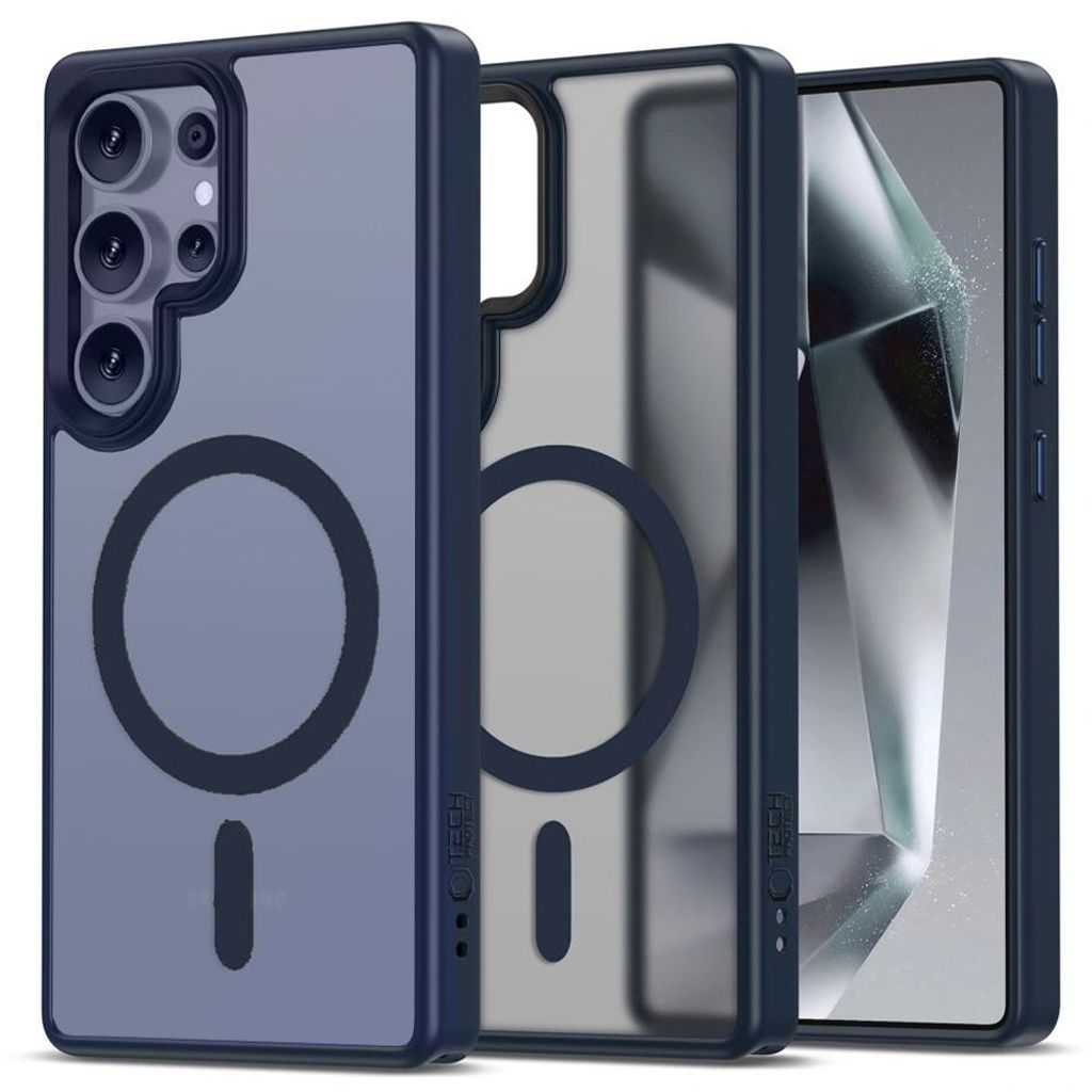 Tech-Protect MagMat MagSafe Deksel til Samsung Galaxy S25 Ultra - Gjennomsiktig Blå