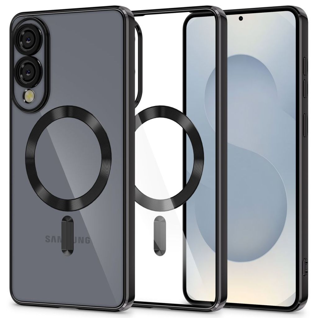 Tech-Protect MagFlex MagSafe Kuori Samsung Galaxy S25 Edge - Läpinäkyvä musta