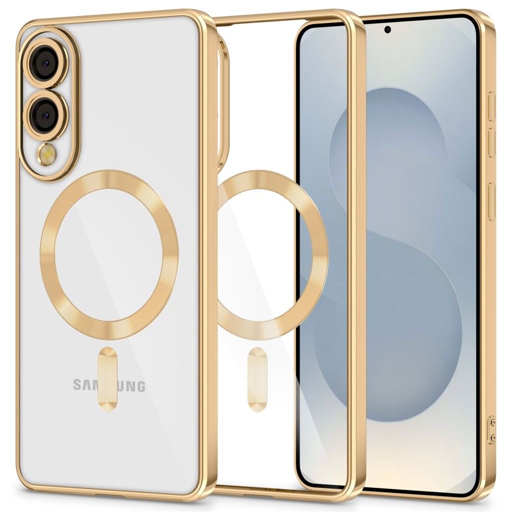 Tech-Protect MagFlex MagSafe Kuori Samsung Galaxy S25 Edge - Läpinäkyvä kulta