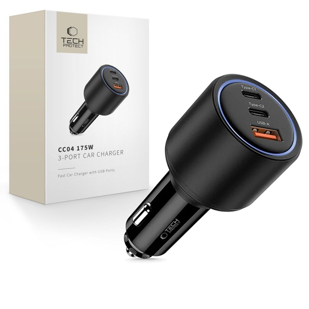 CC04 3-port PD175W biloplader - sort