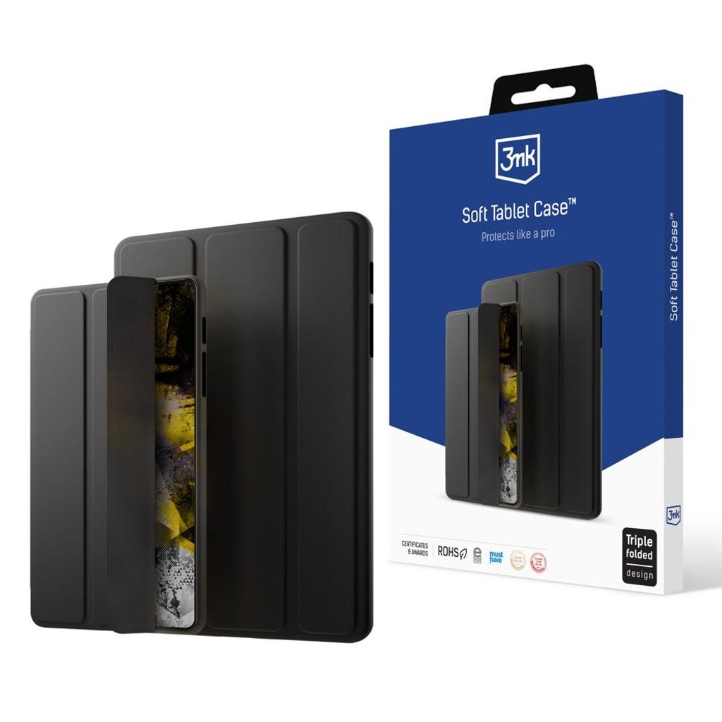3mk Soft Tablet -kotelo till Samsung Galaxy Tab S10 FE - Musta