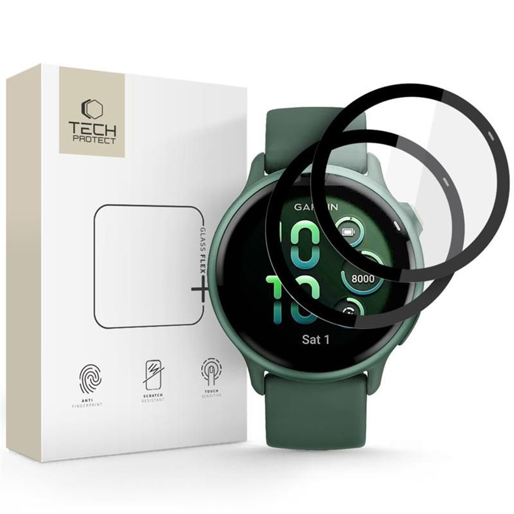 Tech-Protect Glass Flex+ Skjermbeskytter til Garmin Vivoactive 6, 2-pakning