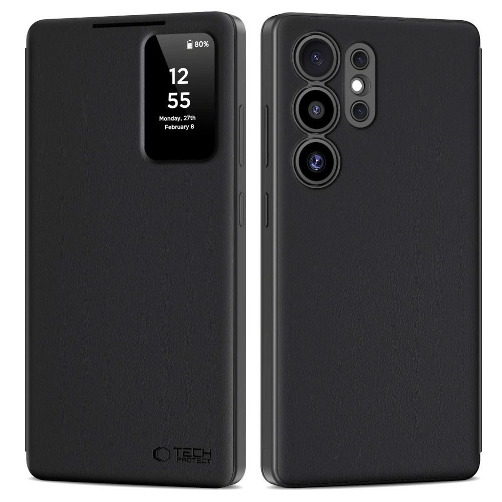Tech-Protect Smart Wallet Etui til Samsung Galaxy S25 Ultra - Matte Black