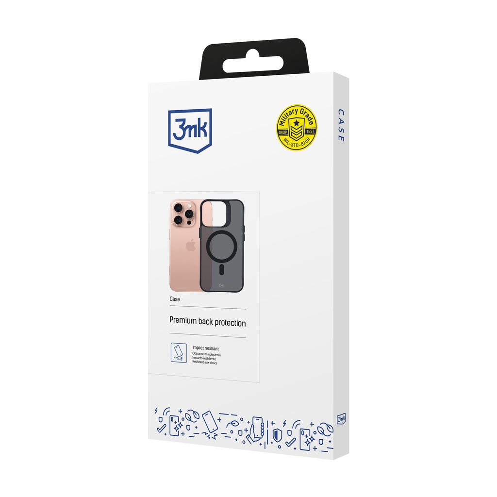 3mk Smoke MagSafe Cover till iPhone 17 Pro Max - Sort