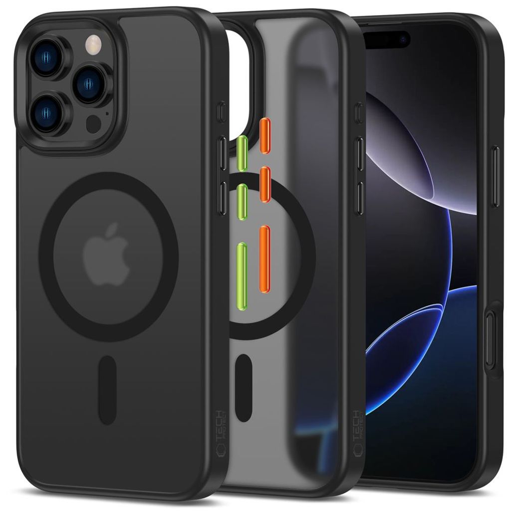 Tech-Protect MagMat Magsafe 3-set Deksel til iPhone 16 Pro Max - Matte Black