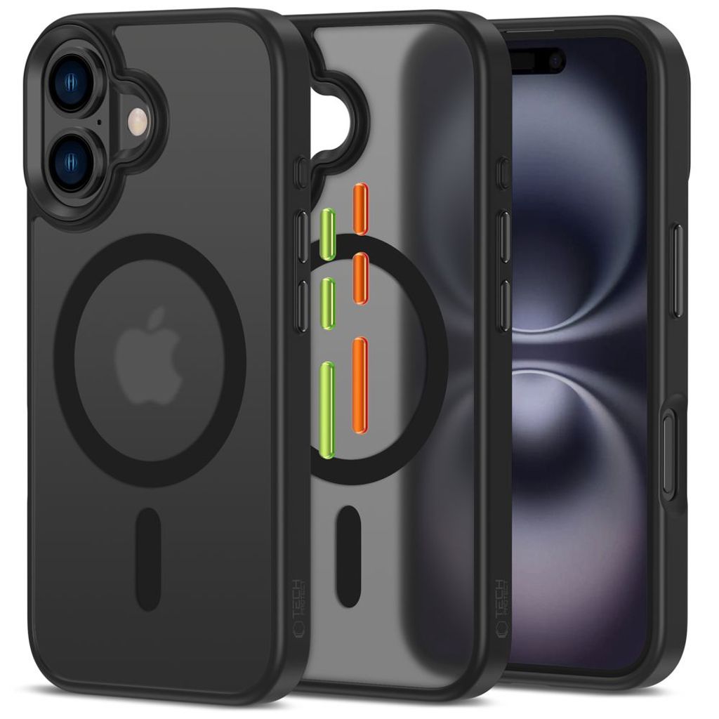 Tech-Protect MagMat Magsafe 3-set Case for iPhone 16 - Matte Black