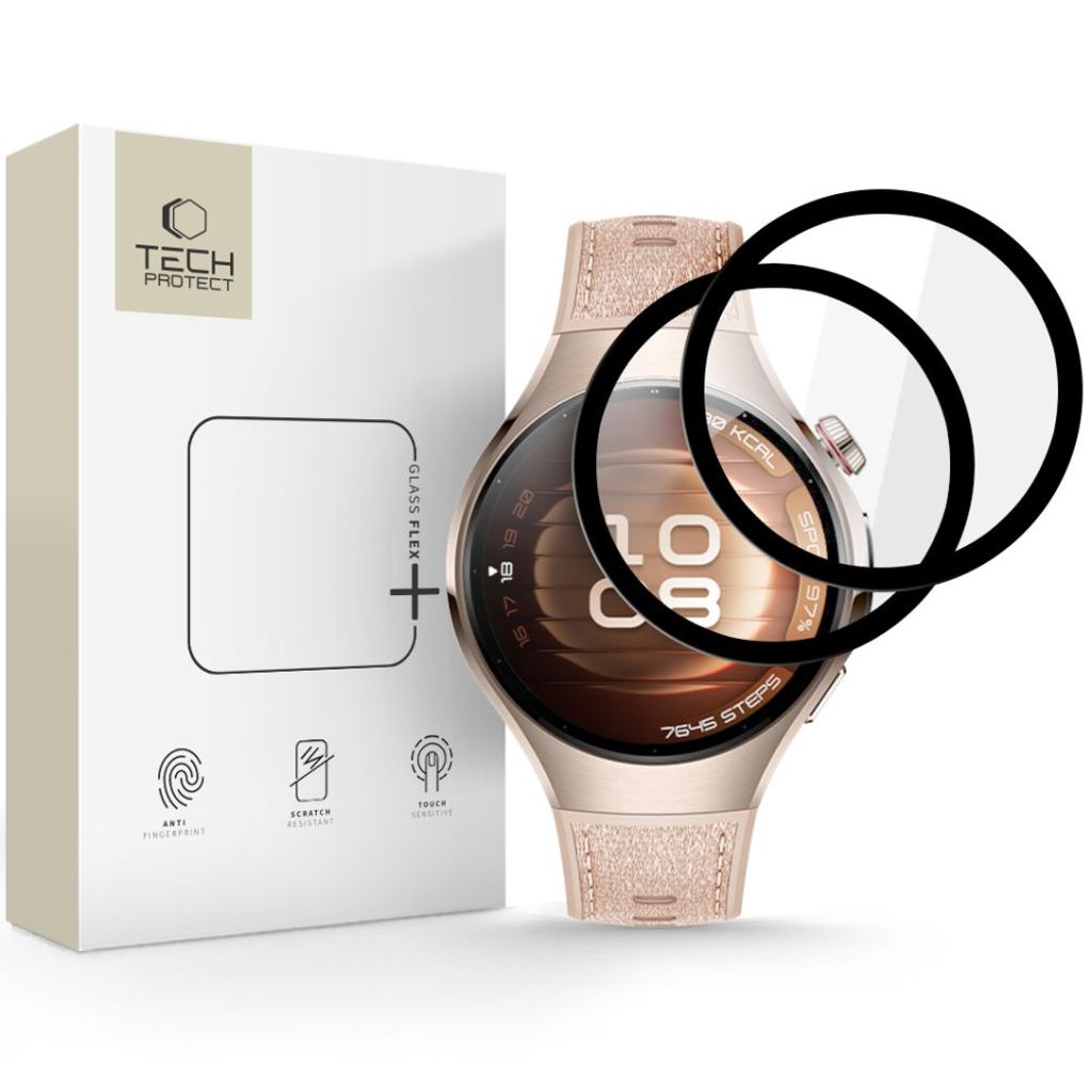 Tech-Protect Glass Flex+ Skärmskydd till Huawei Watch 5 46 mm, 2-pack