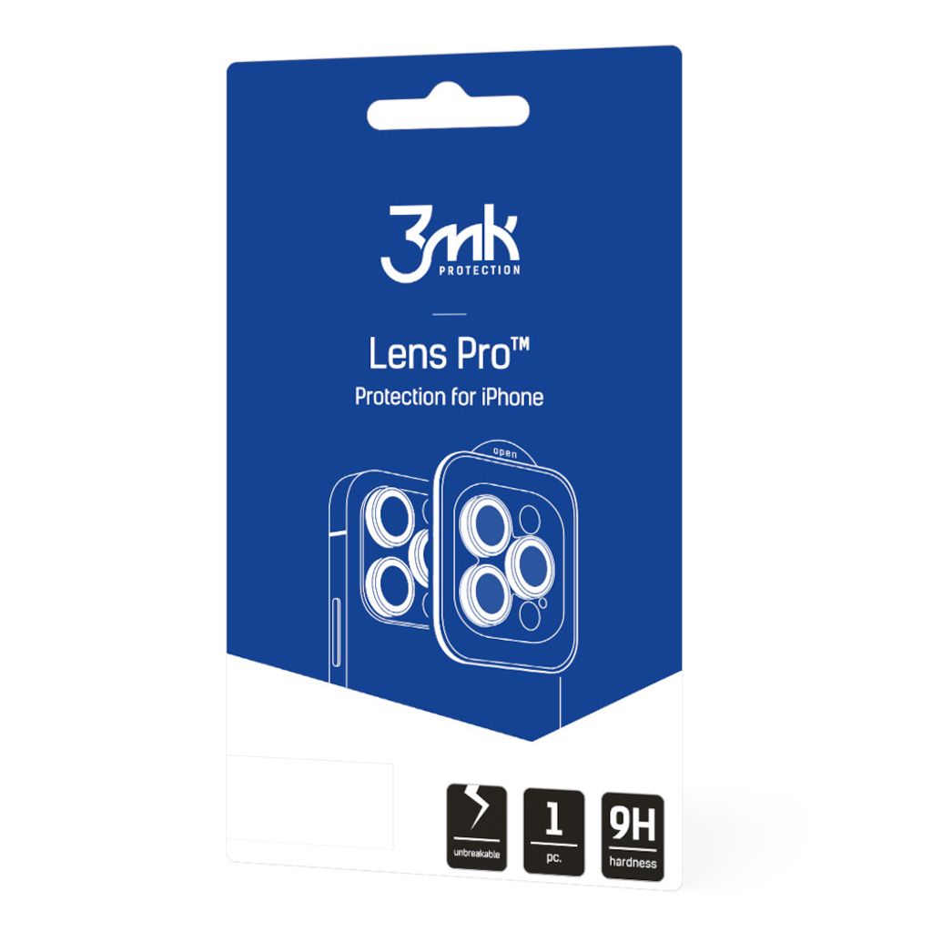 3mk Lens Protection Pro Linsebeskytter till iPhone 17 Pro/17 Pro Max - Lyseblå
