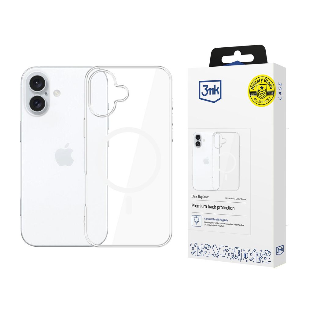 3mk Clear MagSafe -kuori till iPhone 17 - Läpinäkyvä