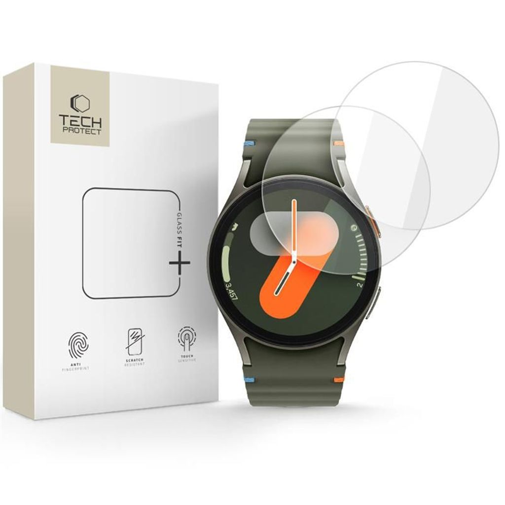 Tech-Protect Glass Fit+ Skärmskydd Galaxy Watch 40/41/42/43/44 mm, 2-pack