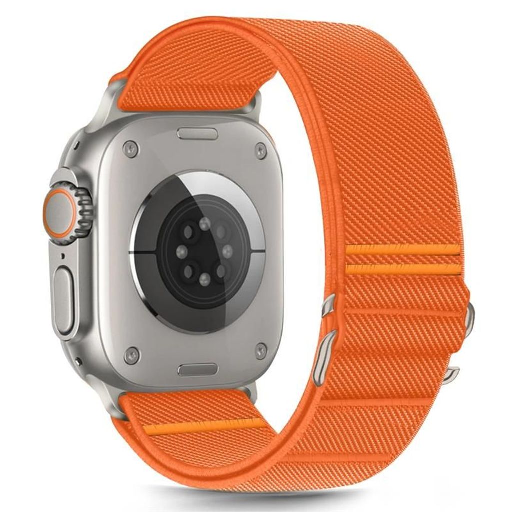 Tech-Protect Nylon Klokkereim til Apple Watch 44/45/46/49 mm - Oransje