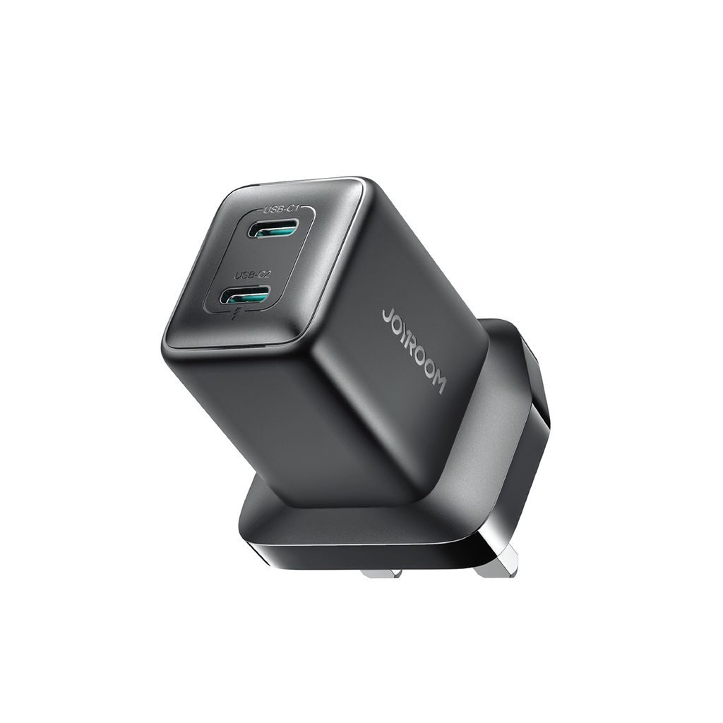 Joyroom 45W 2x USB-C vegglader (UK-plugg) – svart