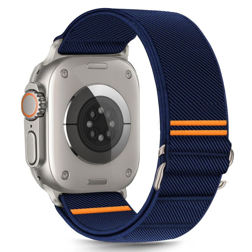 Tech-Protect Nylon Slip Klokkereim til Apple Watch 44/45/46/49 mm - Marineblå
