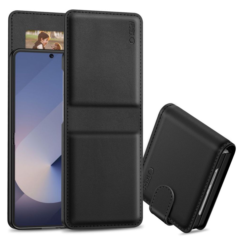 Tech-Protect Wallet Etui til Samsung Galaxy Z Flip 7 - Svart