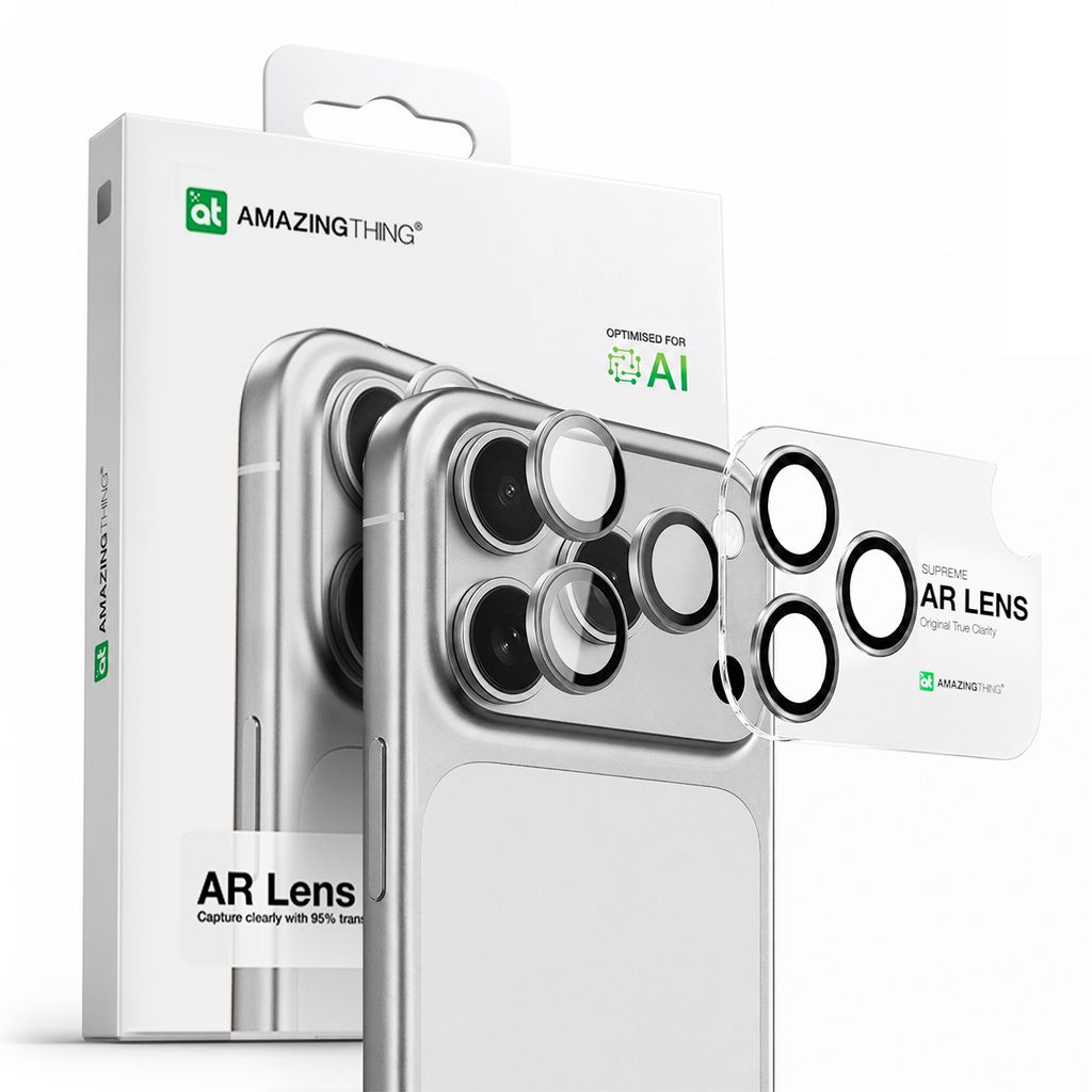 AmazingThing Lens Glass Linssinsuoja till iPhone 17 Pro/17 Pro Max - Hopea