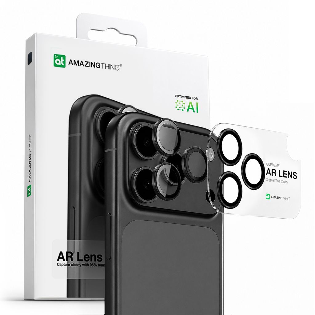 AmazingThing Lens Glass Linssinsuoja till iPhone 17 Pro/17 Pro Max - Harmaa