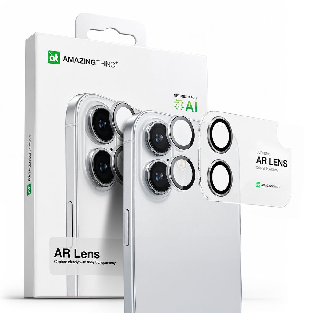 AmazingThing Lens Glass Linssinsuoja till iPhone 17 - Läpinäkyvä