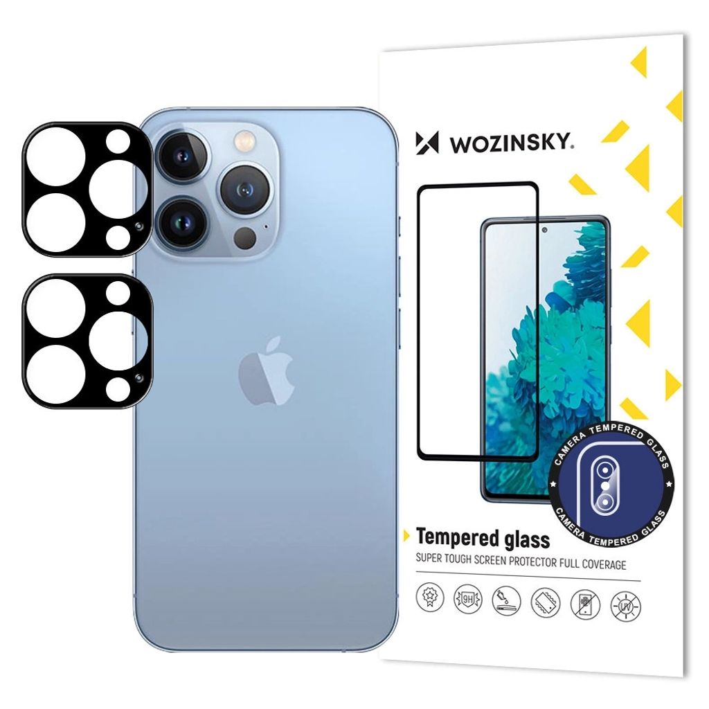 Wozinsky Heltäckande kameraglas Linsskydd 2-pack till iPhone 17 Pro Max - Svart