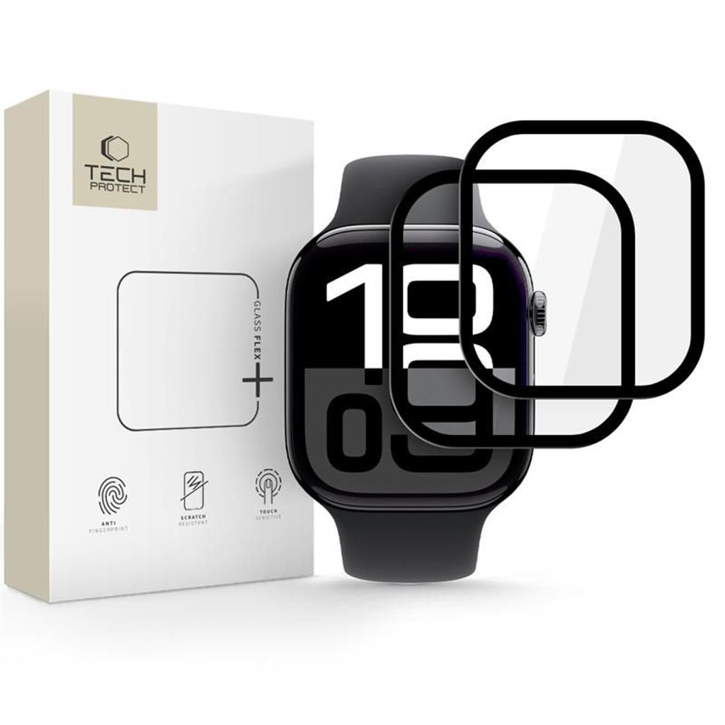 Tech-Protect Glass Flex+ Hybrid Näytönsuoja Apple Watch 10 46mm, 2-pakkaus