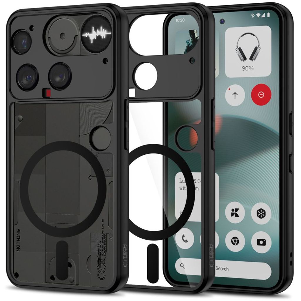 Tech-Protect MagMat MagSafe Case for Nothing Phone 3 - Black/Transparent