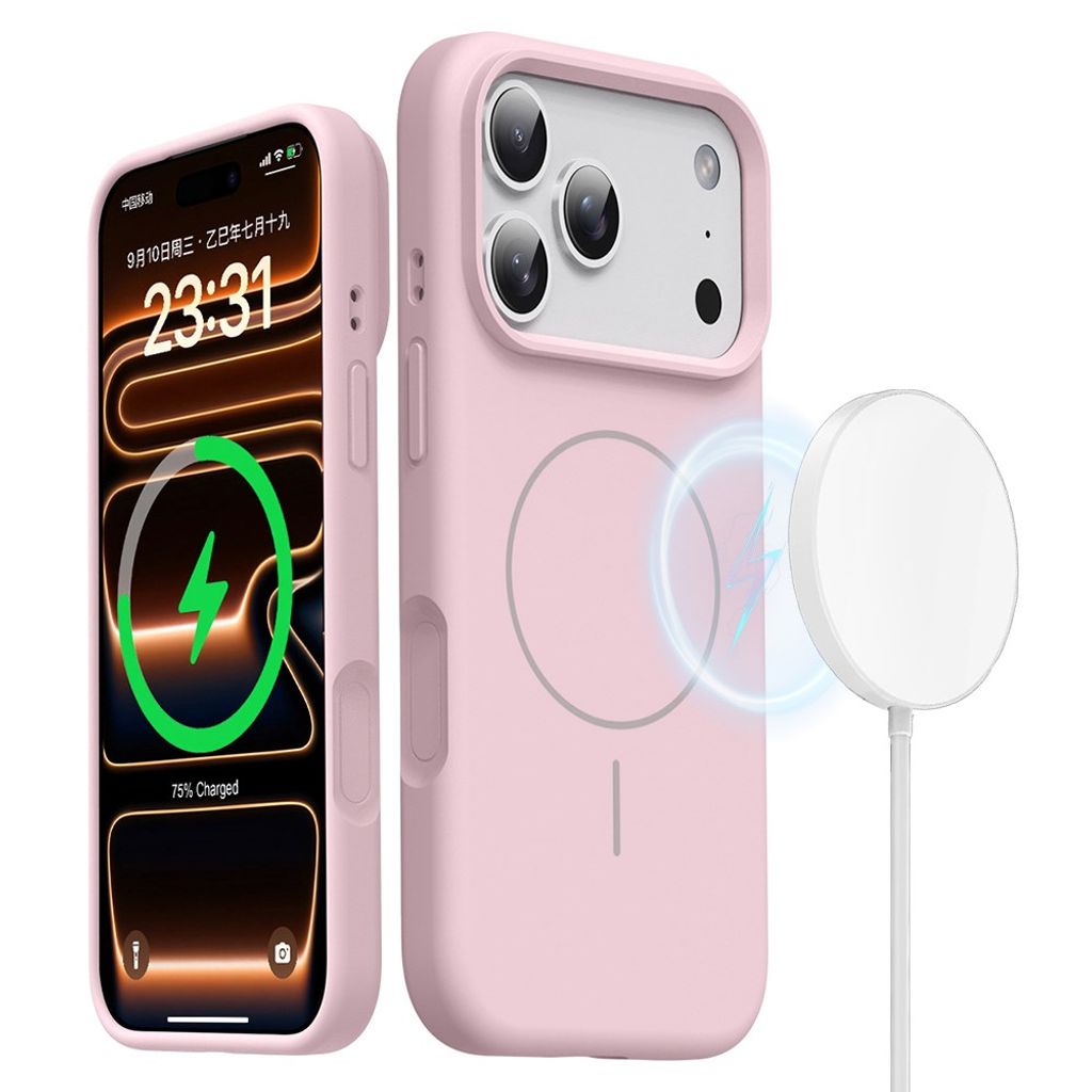iPhone 18 Pro Max/17 Pro Max MagSafe Skal i silikon - Rosa