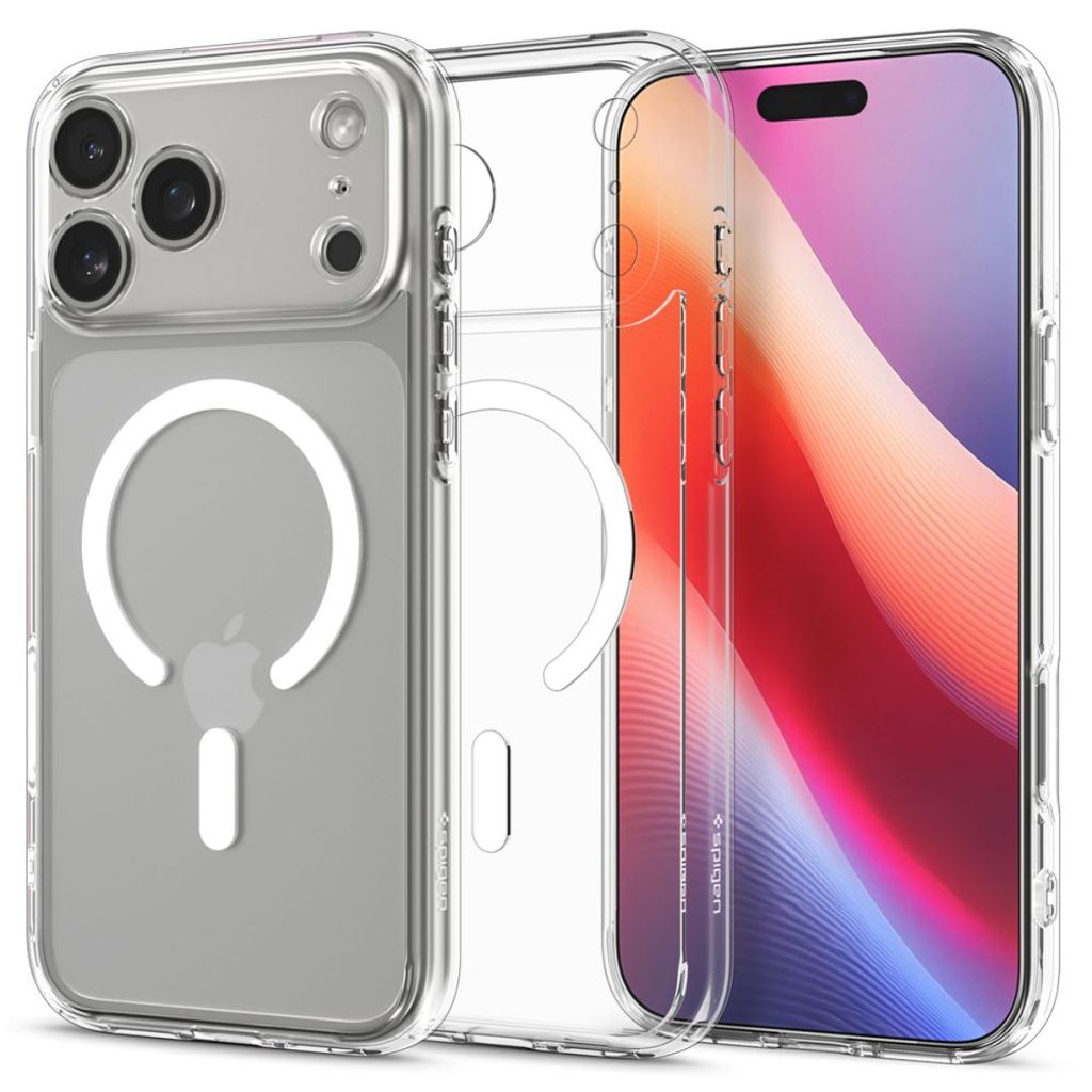 Spigen Ultra Hybrid MagSafe Deksel till iPhone 17 Pro Max - Hvit/Gjennomsiktig