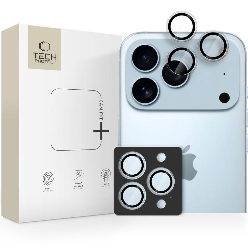 Tech-Protect Camring Fit+ Linsebeskyttelse til iPhone 14 Pro/Max/15 Pro/Max/16 Pro/Max/17 Pro/Max