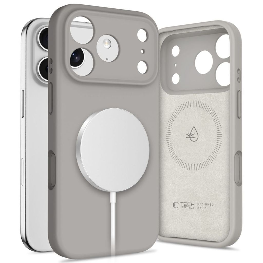 Tech-Protect Silicone MagSafe Deksel till iPhone 17 Pro Max - Grå