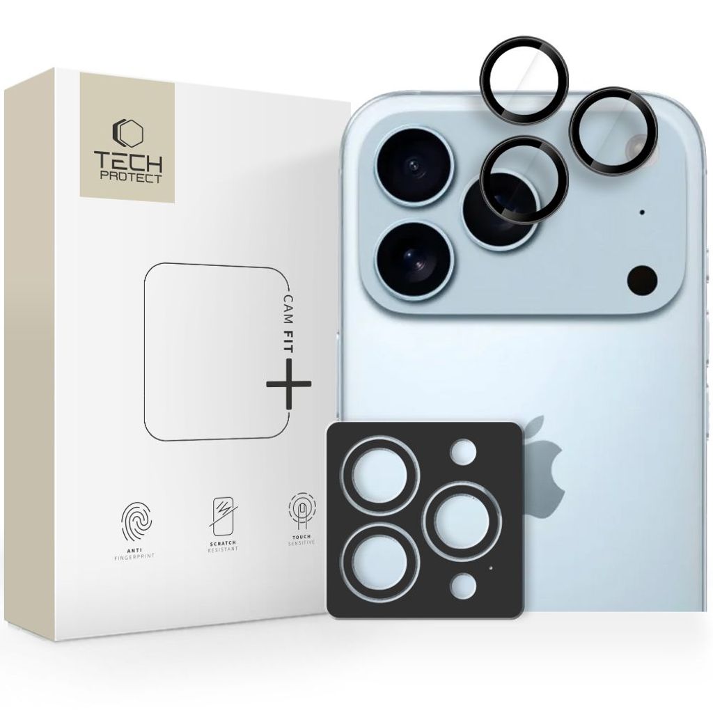 Tech-Protect Camring Fit+ Linsebeskyttelse til iPhone 14 Pro/Max/15 Pro/Max/16 Pro/Max/17 Pro/Max