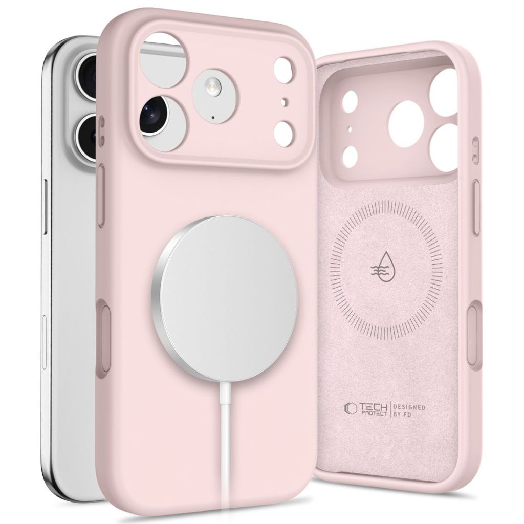 Tech-Protect Silicone MagSafe Deksel till iPhone 17 Pro Max - Rosa