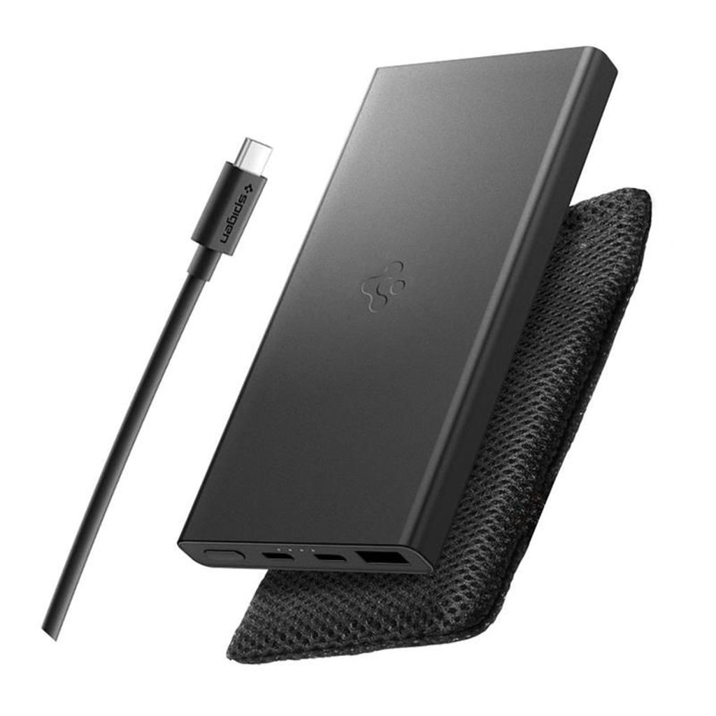 Spigen Essential EA2210 powerbank 10000 mAh 22,5 W - svart