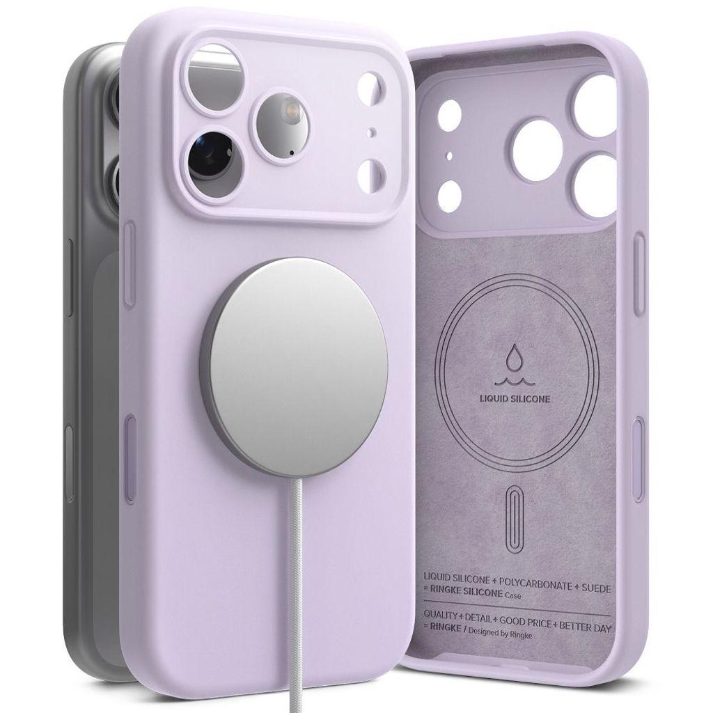 Ringke Silicone Magnetic MagSafe Deksel till iPhone 17 Pro Max - Lilla
