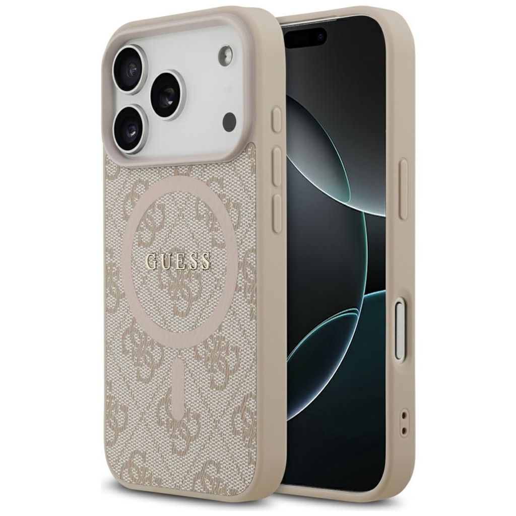 Guess 4G Ring Classic Logo MagSafe -kuori till iPhone 17 Pro - Vaaleanpunainen